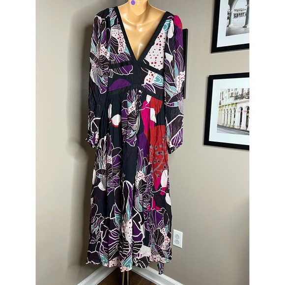 Anthropologie Let Me Be Floral Midi Dress - Picture 9 of 11